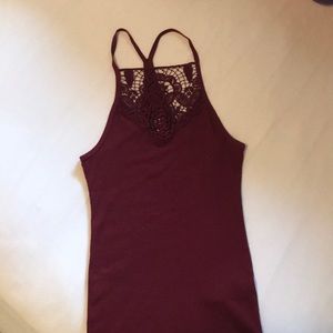 red hollister halter tank top